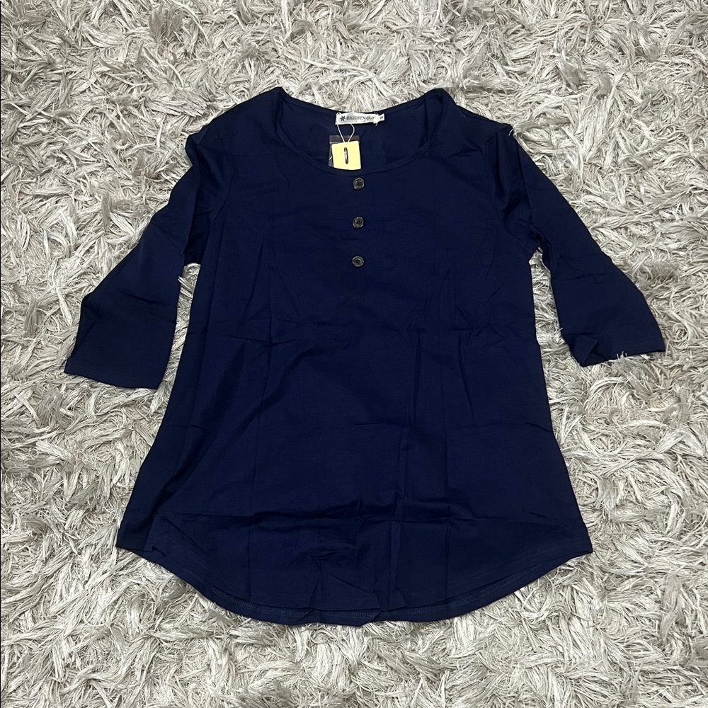 Classic Navy Women's Blouse